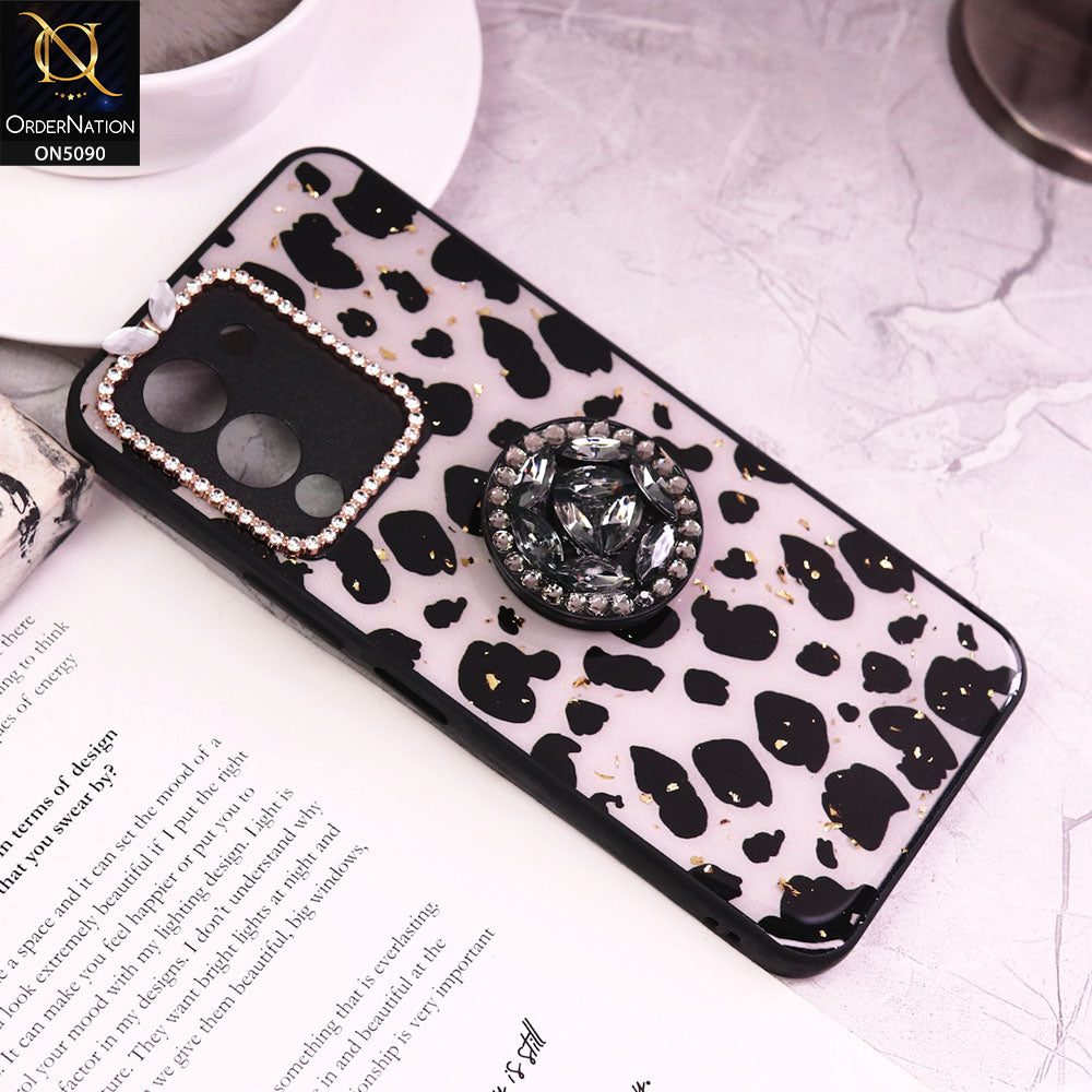 Infinix Note12 G96 Cover - Design3 - Bling Series - Glitter Foil Soft Border Case With Holder(Glitter Does Not Move)