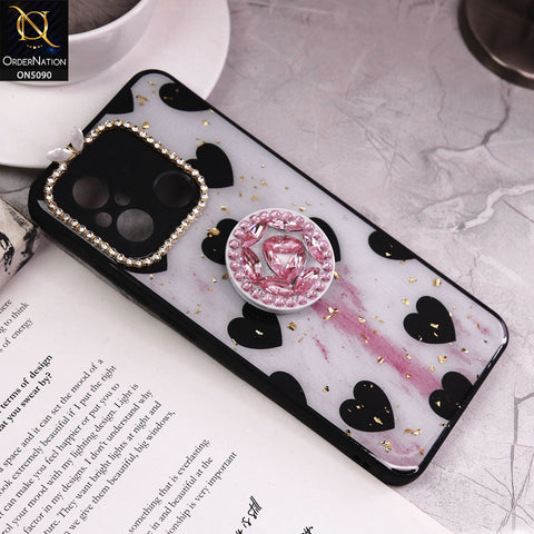 Xiaomi Redmi 12C Cover - Design2 - Bling Series - Glitter Foil Soft Border Case With Holder(Glitter Does Not Move)