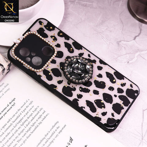 Xiaomi Redmi 12C Cover - Design3 - Bling Series - Glitter Foil Soft Border Case With Holder(Glitter Does Not Move)