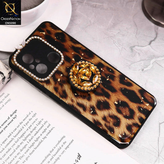 Xiaomi Redmi 12C Cover - Design9 - Bling Series - Glitter Foil Soft Border Case With Holder(Glitter Does Not Move)