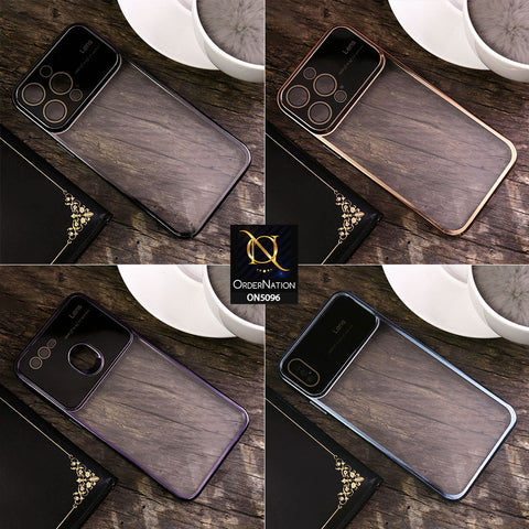 Vivo S10e Cover - Black - New Color Electroplating Borders Camera Lens Soft Transparent Case