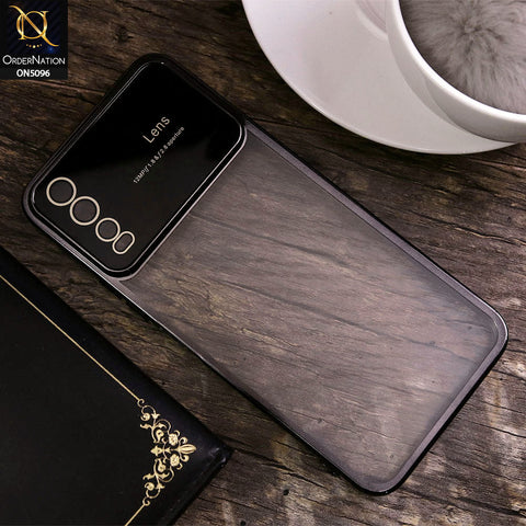 Vivo Y11s Cover - Black - New Color Electroplating Borders Camera Lens Soft Transparent Case