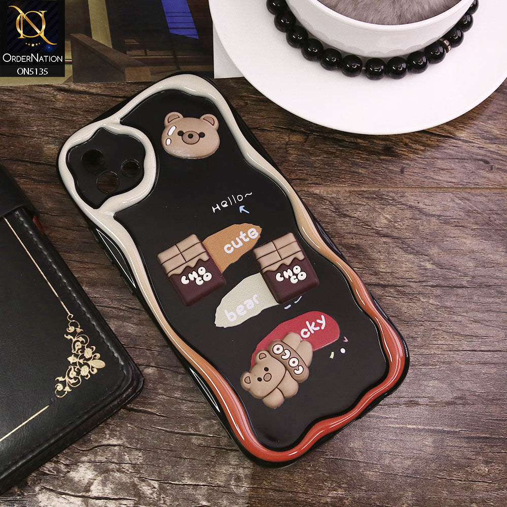 Oppo A16K Cover - Design 1 - Cute 3D Cartoon Soft Silicon Helix Soft Borders Camera Protection Case