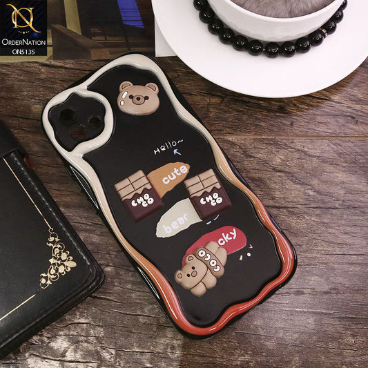 Oppo A16e Cover - Design 1 - Cute 3D Cartoon Soft Silicon Helix Soft Borders Camera Protection Case