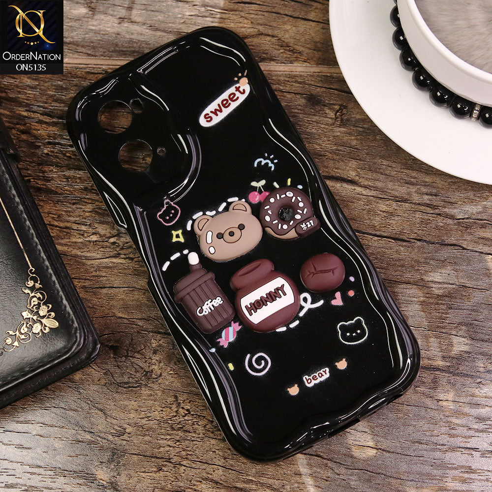 Oppo A76 Cover - Design3 - Cute 3D Cartoon Soft Silicon Helix Soft Borders Camera Protection Case