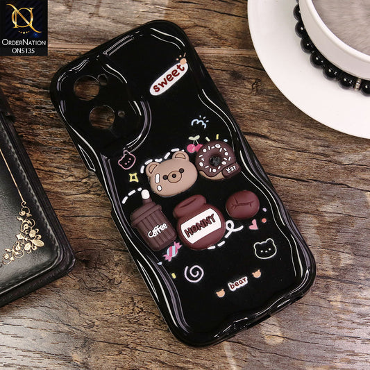 Oppo A36 Cover - Design3 - Cute 3D Cartoon Soft Silicon Helix Soft Borders Camera Protection Case