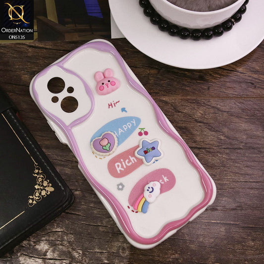 Realme C67 4G Cover - Design 2 - Cute 3D Cartoon Soft Silicon Helix Soft Borders Camera Protection Case