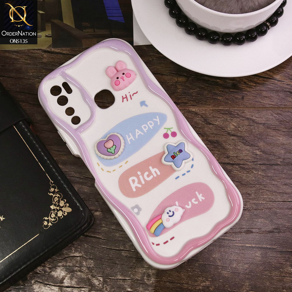 Tecno Spark 5 Cover - Design 2 - Cute 3D Cartoon Soft Silicon Helix Soft Borders Camera Protection Case