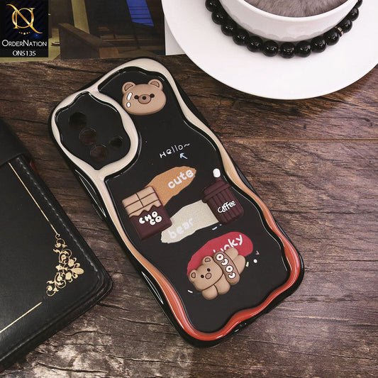 Oppo F19 Cover - Design 1 - Cute 3D Cartoon Soft Silicon Helix Soft Borders Camera Protection Case