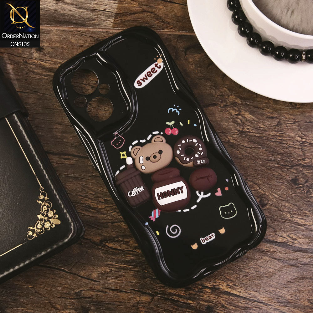 Oppo Reno 7 Lite Cover - Design 3 - Cute 3D Cartoon Soft Silicon Helix Soft Borders Camera Protection Case