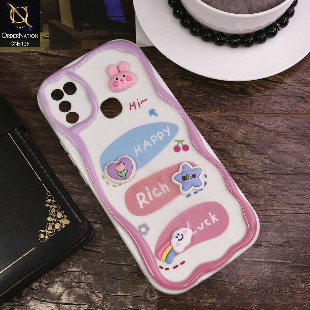 Infinix Hot 10 Play Cover - Design 2 - Cute 3D Cartoon Soft Silicon Helix Soft Borders Camera Protection Case