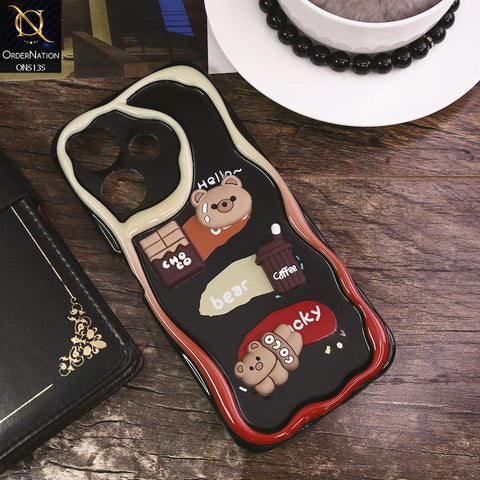 Infinix Hot 30 Cover - Design 1 - Cute 3D Cartoon Soft Silicon Helix Soft Borders Camera Protection Case