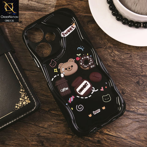 Infinix Hot 30 Play Cover - Design 3 - Cute 3D Cartoon Soft Silicon Helix Soft Borders Camera Protection Case