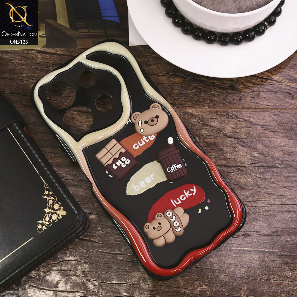 Infinix Note 30 Cover - Design 1 - Cute 3D Cartoon Soft Silicon Helix Soft Borders Camera Protection Case