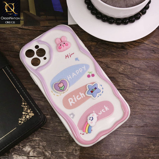 iPhone 11 Pro Max Cover - Design 2 - Cute 3D Cartoon Soft Silicon Helix Soft Borders Camera Protection Case