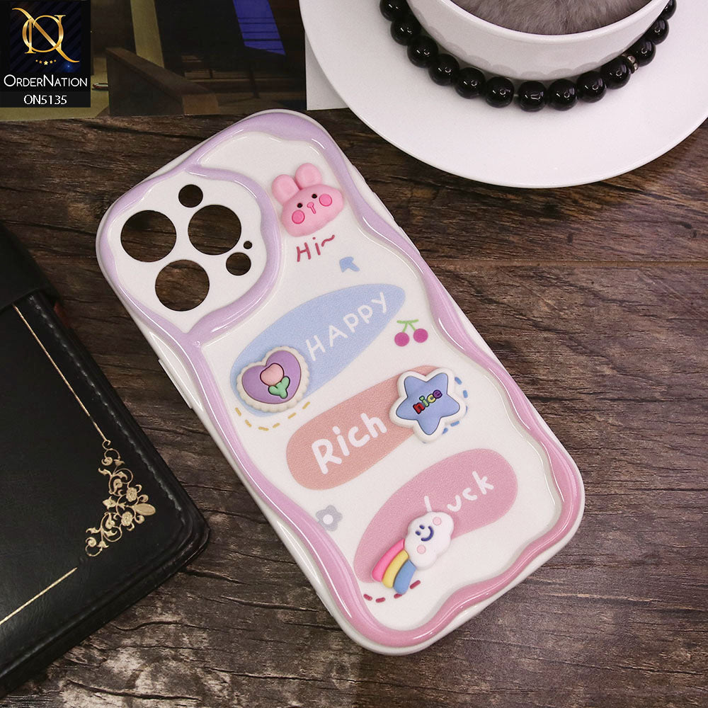 iPhone 13 Pro Max Cover - Design 2 - Cute 3D Cartoon Soft Silicon Helix Soft Borders Camera Protection Case