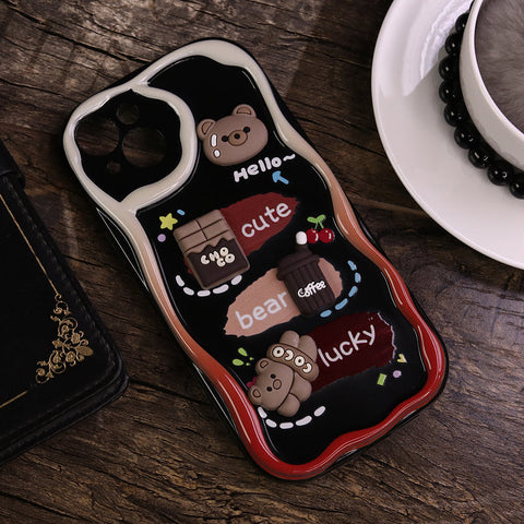 iPhone 14 Plus Cover - Design 1 - Cute 3D Cartoon Soft Silicon Helix Soft Borders Camera Protection Case