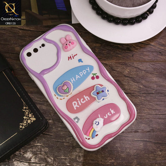 iPhone 8 Plus / 7 Plus Cover - Design 2 - Cute 3D Cartoon Soft Silicon Helix Soft Borders Camera Protection Case