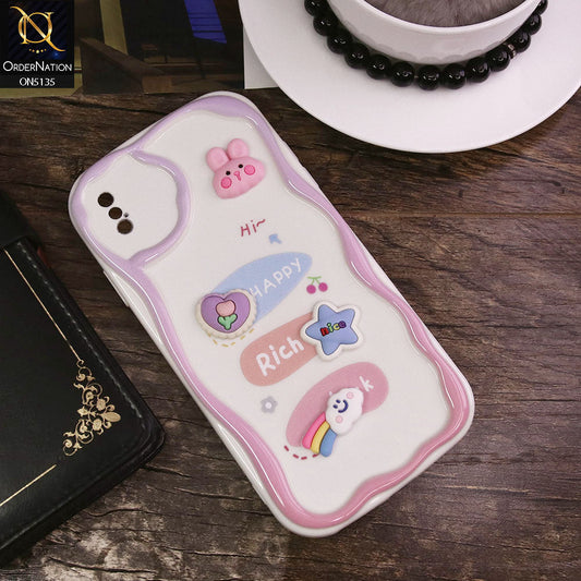 iPhone XS Max Cover - Design 2 - Cute 3D Cartoon Soft Silicon Helix Soft Borders Camera Protection Case