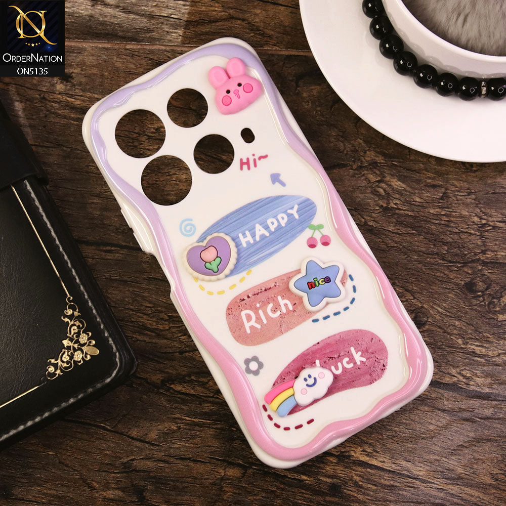 Infinix Note 40 Cover - Design 2 - Cute 3D Cartoon Soft Silicon Helix Soft Borders Camera Protection Case