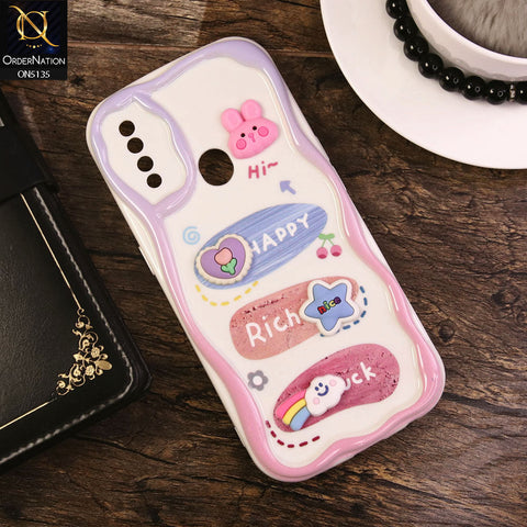 Oppo A8 Cover - Design 2 - Cute 3D Cartoon Soft Silicon Helix Soft Borders Camera Protection Case