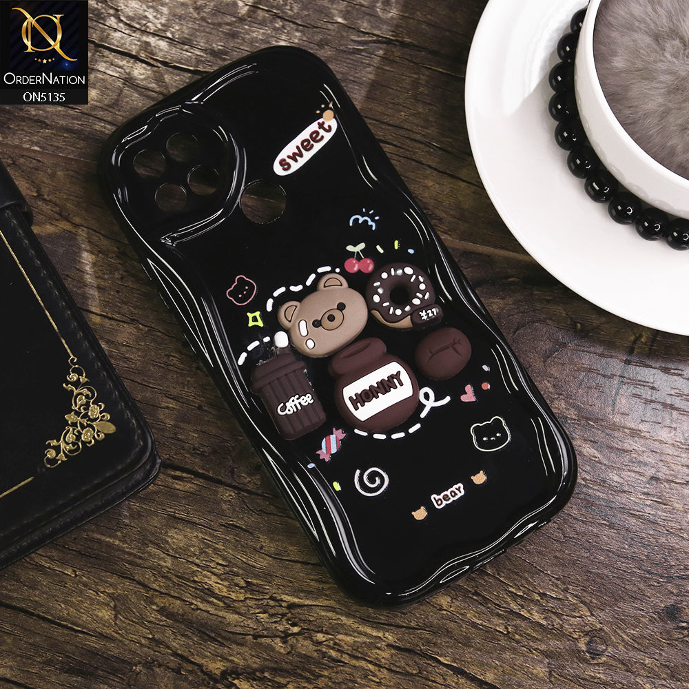 Oppo A15 Cover - Design 3 - Cute 3D Cartoon Soft Silicon Helix Soft Borders Camera Protection Case