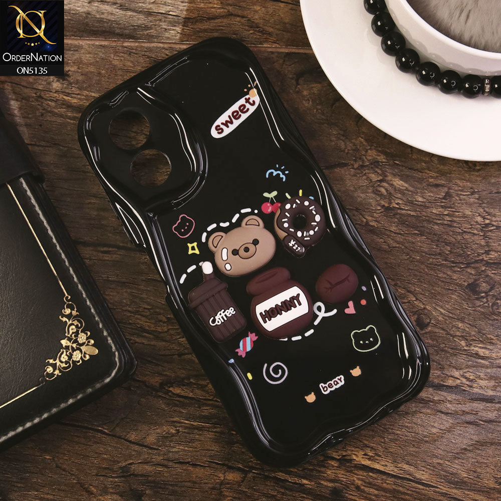 Oppo A18 Cover - Design 3 - Cute 3D Cartoon Soft Silicon Helix Soft Borders Camera Protection Case