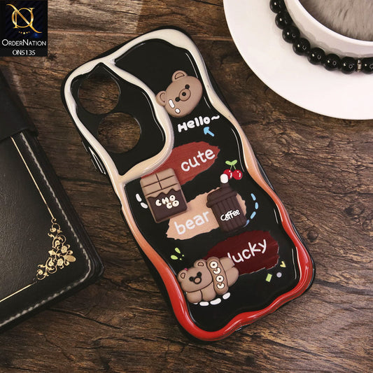 Oppo A60 Cover - Design 1 - Cute 3D Cartoon Soft Silicon Helix Soft Borders Camera Protection Case