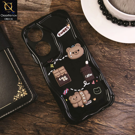 Oppo A60 Cover - Design 3 - Cute 3D Cartoon Soft Silicon Helix Soft Borders Camera Protection Case