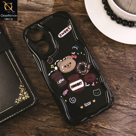 Oppo A78 4G Cover - Design 3 - Cute 3D Cartoon Soft Silicon Helix Soft Borders Camera Protection Case