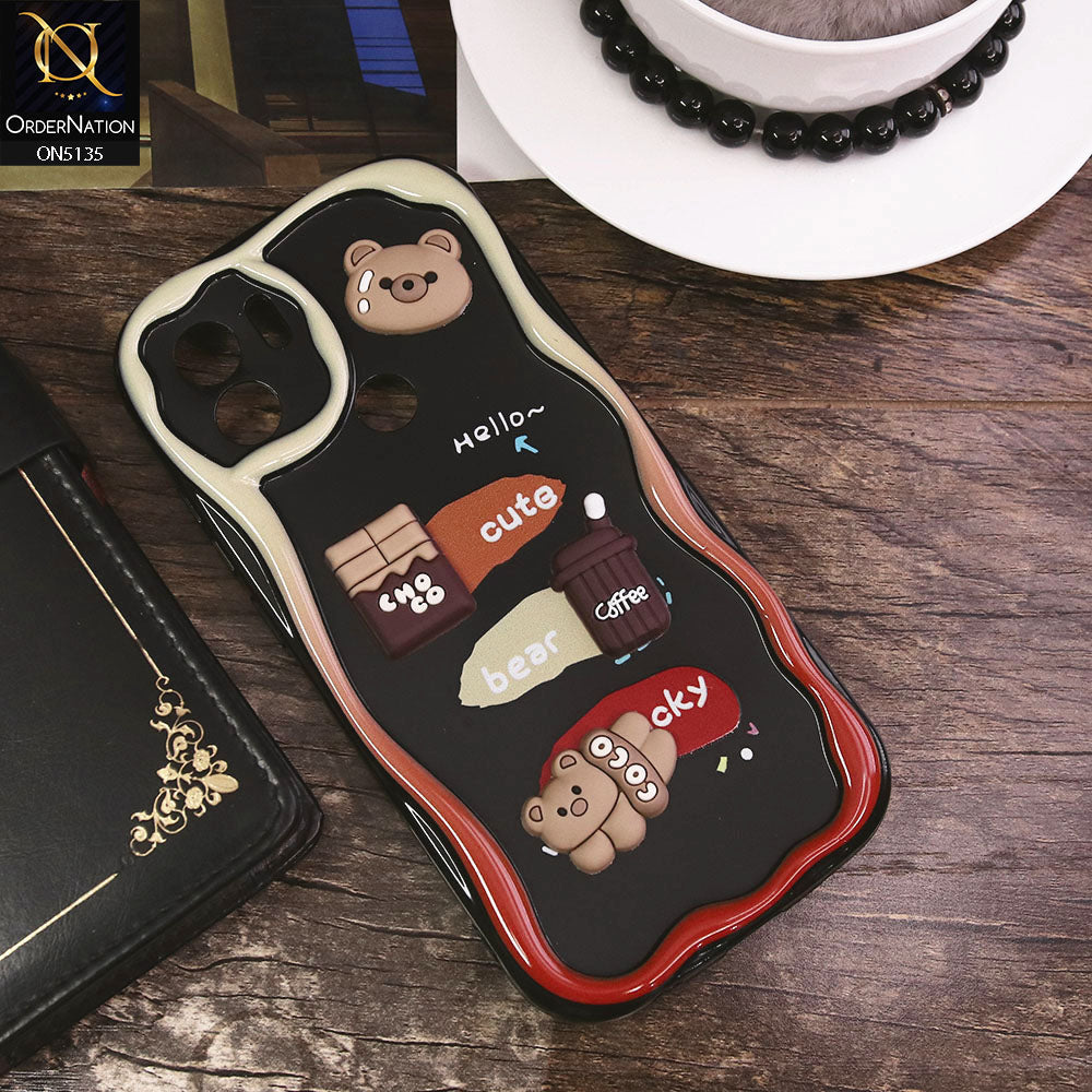 Xiaomi Redmi A1 Plus Cover - Design 1 - Cute 3D Cartoon Soft Silicon Helix Soft Borders Camera Protection Case