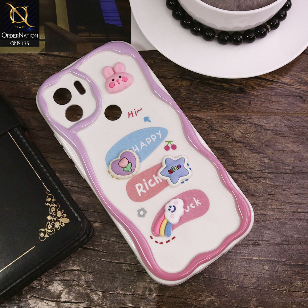 Xiaomi Redmi A2 Cover - Design 2 - Cute 3D Cartoon Soft Silicon Helix Soft Borders Camera Protection Case