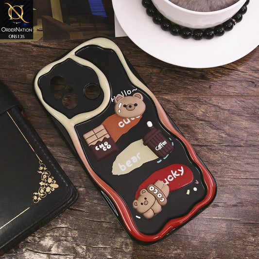 Xiaomi Poco C55 Cover - Design 1 - Cute 3D Cartoon Soft Silicon Helix Soft Borders Camera Protection Case