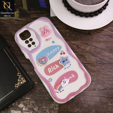 Xiaomi Redmi Note 11 4G Cover - Design 2 - Cute 3D Cartoon Soft Silicon Helix Soft Borders Camera Protection Case