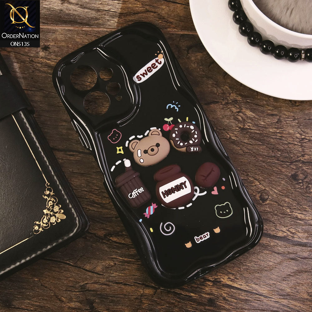 Xiaomi Redmi Note 12 4G Cover - Design 3 - Cute 3D Cartoon Soft Silicon Helix Soft Borders Camera Protection Case