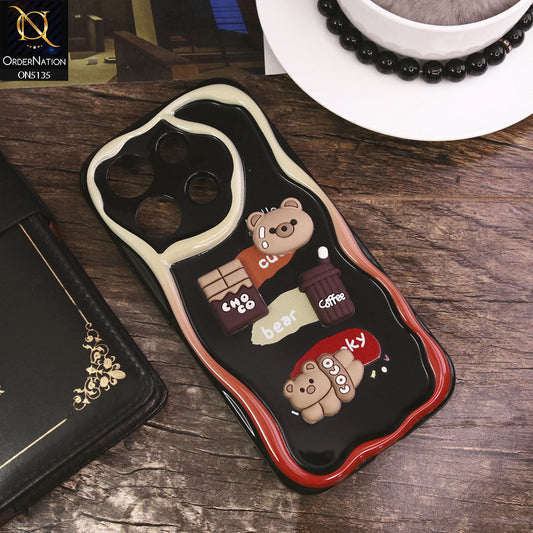 Xiaomi Redmi Note 13 Cover - Design 1 - Cute 3D Cartoon Soft Silicon Helix Soft Borders Camera Protection Case