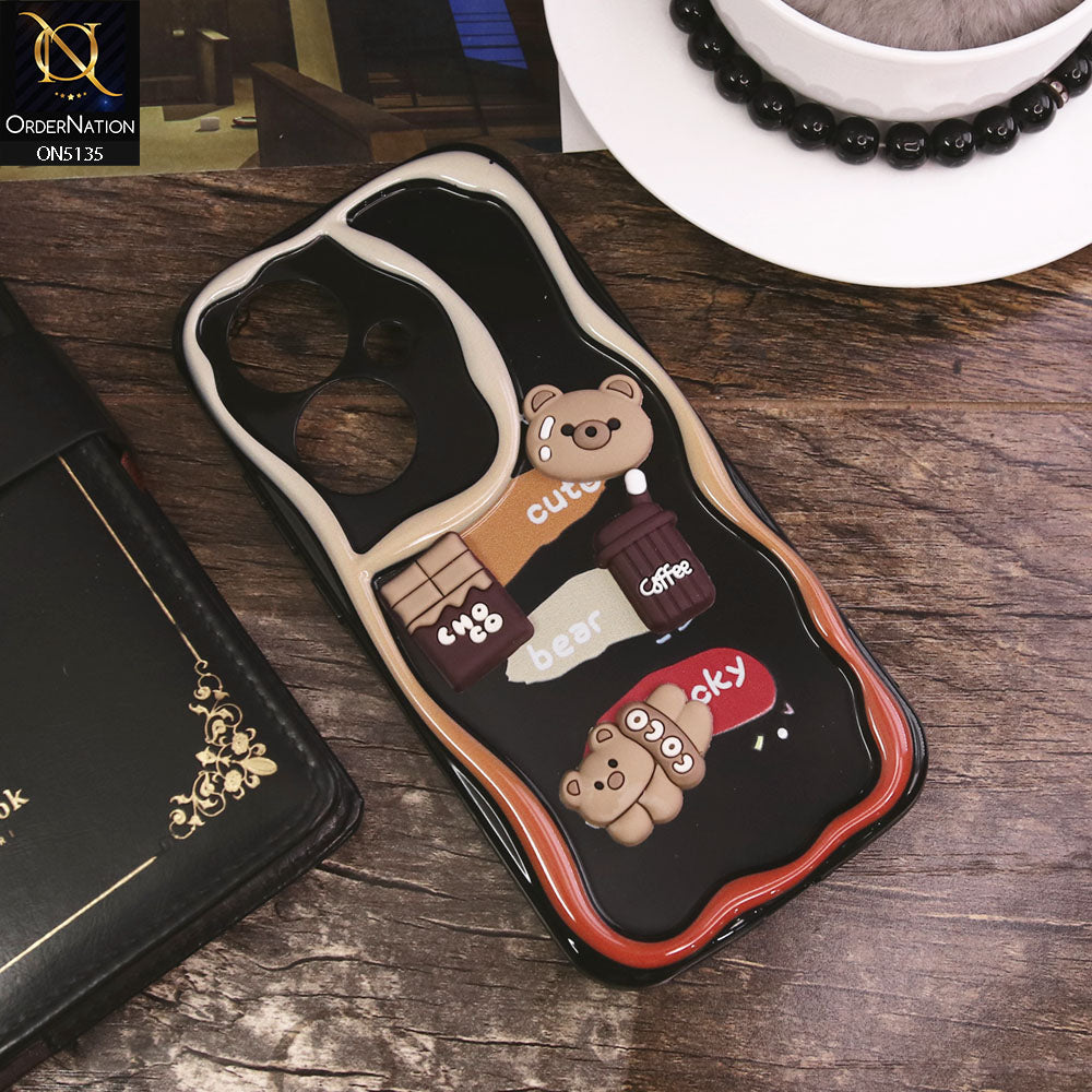 Oppo Reno 11F 5G Cover - Design 1 - Cute 3D Cartoon Soft Silicon Helix Soft Borders Camera Protection Case