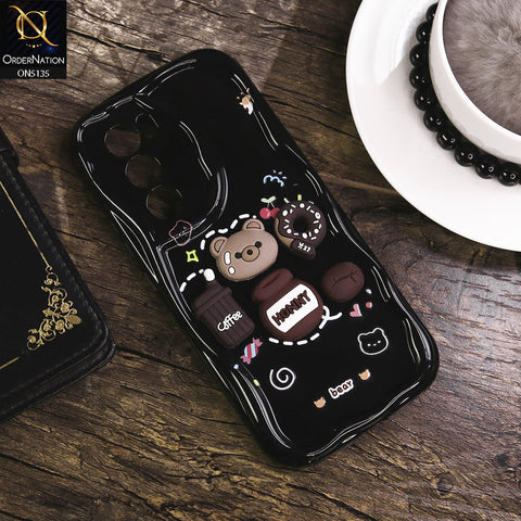 Oppo Reno 12 Cover - Design 3 - Cute 3D Cartoon Soft Silicon Helix Soft Borders Camera Protection Case