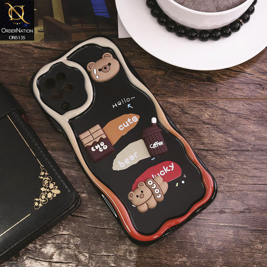 Samsung Galaxy M22 Cover - Design 1 - Cute 3D Cartoon Soft Silicon Helix Soft Borders Camera Protection Case