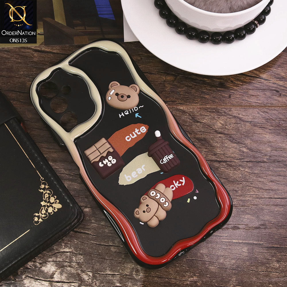 Samsung Galaxy A14 5G Cover - Design 1 - Cute 3D Cartoon Soft Silicon Helix Soft Borders Camera Protection Case