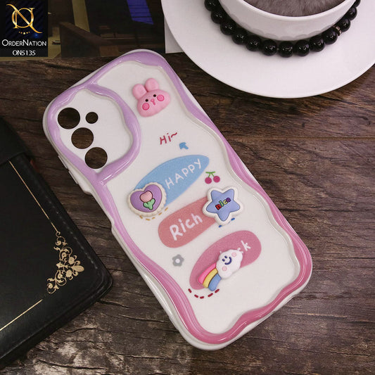 Samsung Galaxy A14 Cover - Design 2 - Cute 3D Cartoon Soft Silicon Helix Soft Borders Camera Protection Case