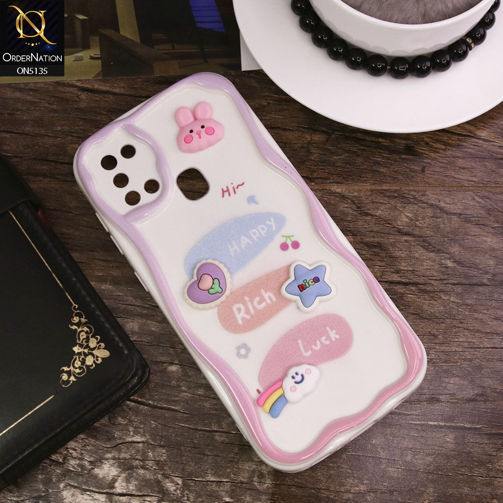 Samsung Galaxy A21s Cover - Design 2 - Cute 3D Cartoon Soft Silicon Helix Soft Borders Camera Protection Case