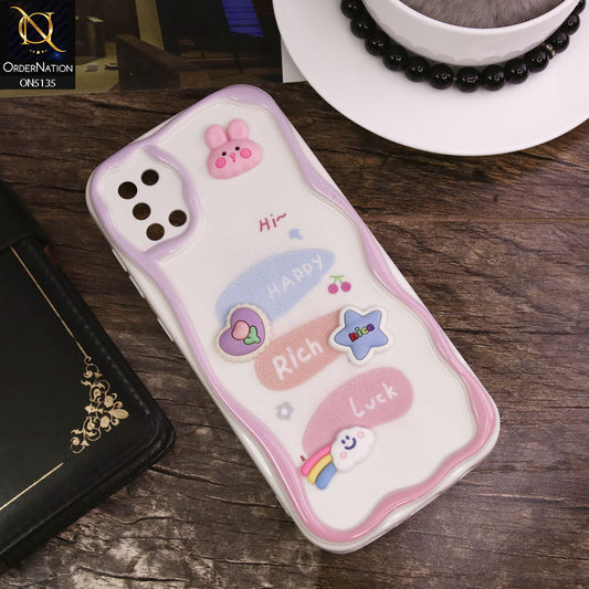 Samsung Galaxy A31 Cover - Design 2 - Cute 3D Cartoon Soft Silicon Helix Soft Borders Camera Protection Case