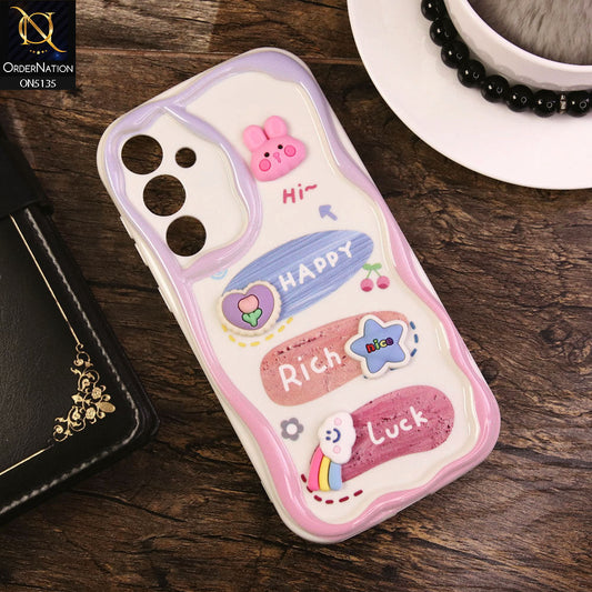 Samsung Galaxy A34 5G Cover - Design 2 - Cute 3D Cartoon Soft Silicon Helix Soft Borders Camera Protection Case