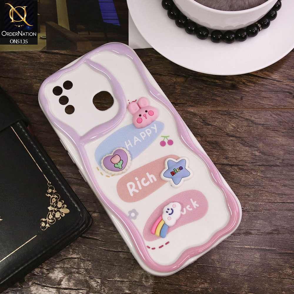 Infinix Smart 5 Cover - Design 2 - Cute 3D Cartoon Soft Silicon Helix Soft Borders Camera Protection Case