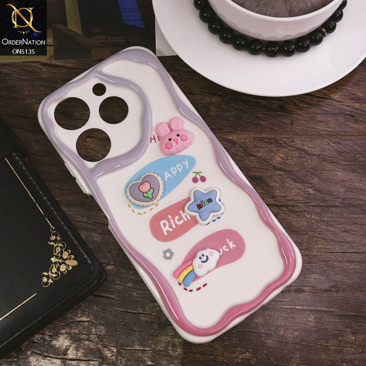 Infinix Smart 8 Plus Cover - Design 2 - Cute 3D Cartoon Soft Silicon Helix Soft Borders Camera Protection Case