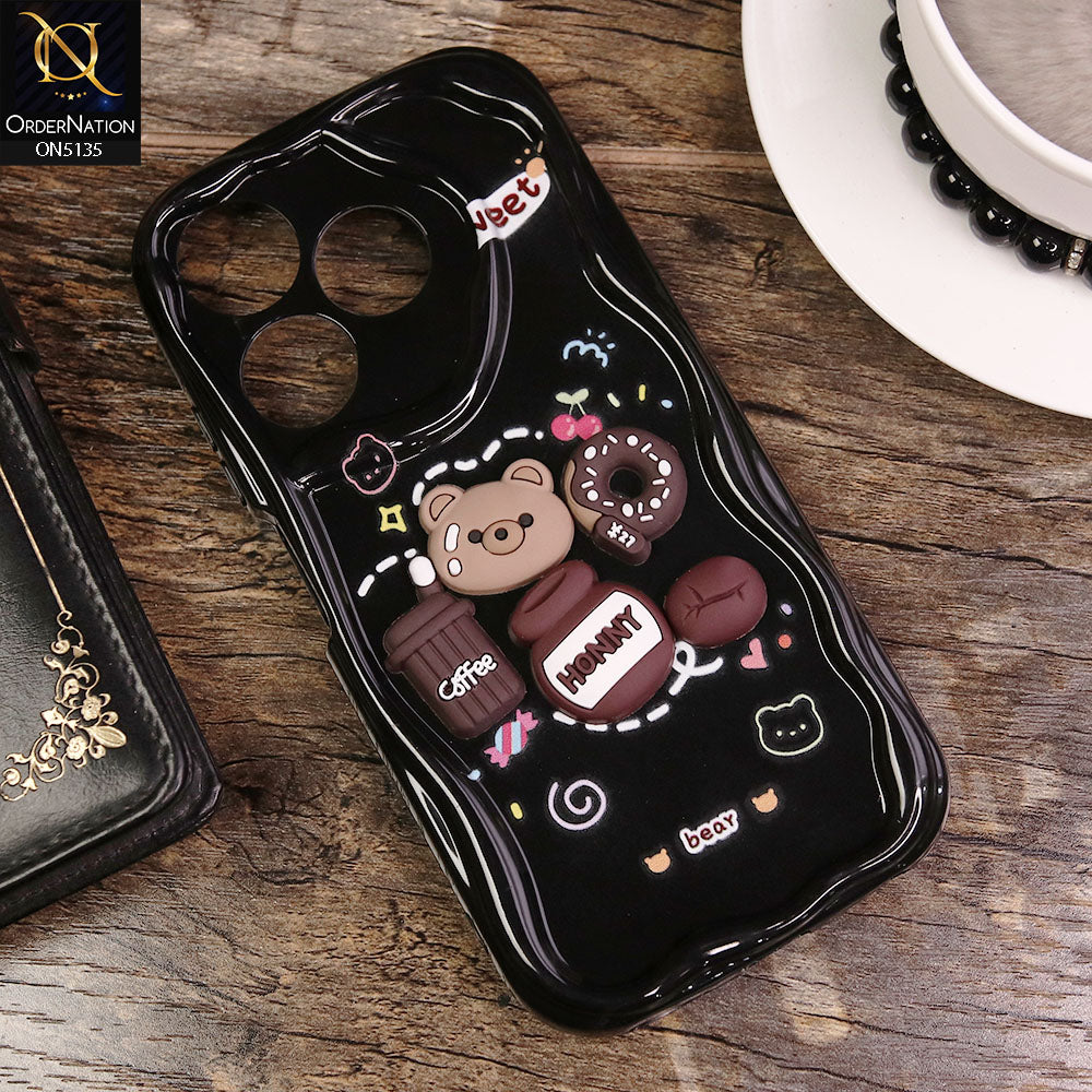 Tecno Spark 10C Cover - Design3 - Cute 3D Cartoon Soft Silicon Helix Soft Borders Camera Protection Case