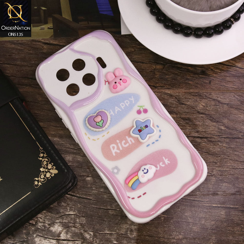 Tecno Spark 20 Pro Plus Cover - Design 2 - Cute 3D Cartoon Soft Silicon Helix Soft Borders Camera Protection Case