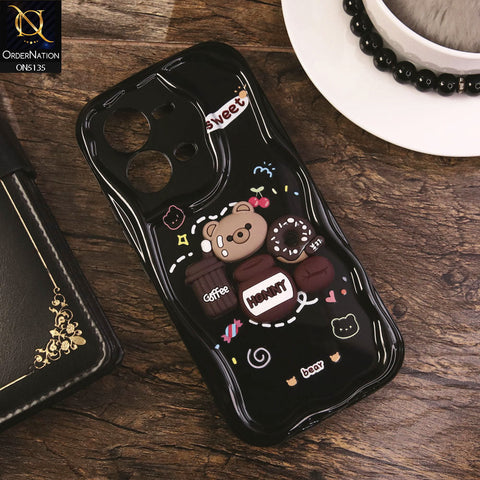 Vivo V25e Cover - Design 3 - Cute 3D Cartoon Soft Silicon Helix Soft Borders Camera Protection Case