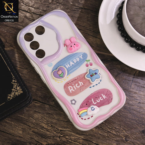 Vivo V27e Cover - Design 2 - Cute 3D Cartoon Soft Silicon Helix Soft Borders Camera Protection Case